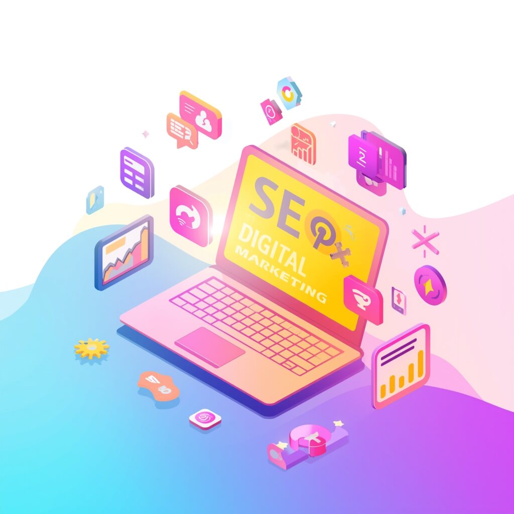 lucid origin a vibrant and modern illustration of digital mark 3